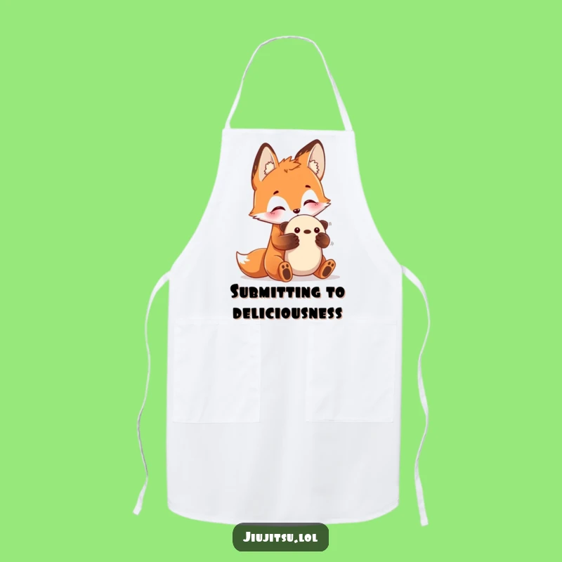 Funny Fox Submission Apron - Kitchen Playtime with Humor