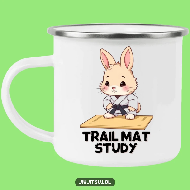 Funny Rabbit Judo Mat Study Camping Mug - Humorous Outdoor Gift