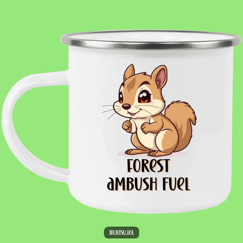 Funny Squirrel Anticipation Camping Mug: Curious Outdoor Drinkware for Funny Gifts