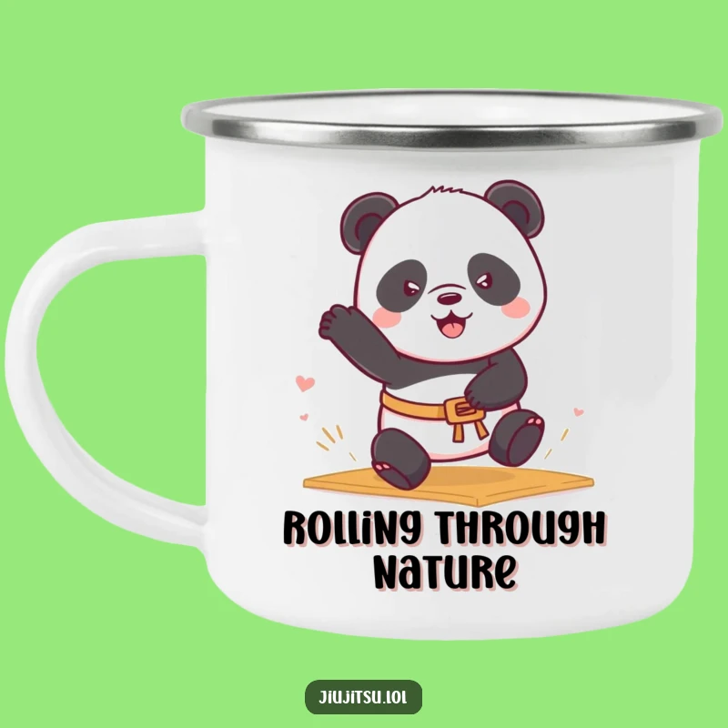 Tough Funny Panda Belt Camping Mug - Adventure Ready Humor