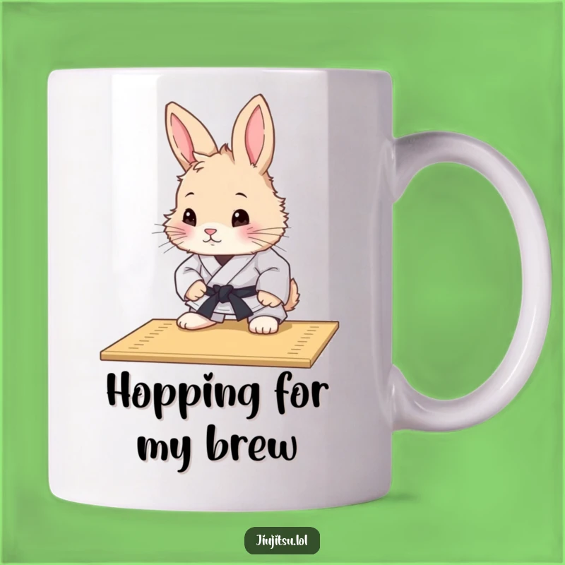 Funny Rabbit Judo Mat Study Mug - Perfect Humorous Gift for Learners