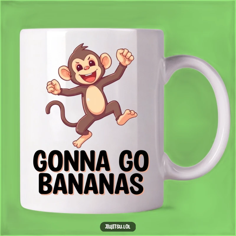 Funny Monkey Sparring Mug: Mischievous Primate Action Pose, Perfect Gag Gift!
