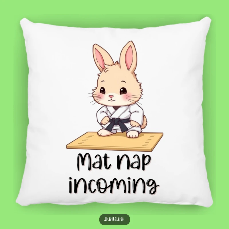 Funny Rabbit Judo Mat Study Pillow - Cozy Humorous Decor Gift