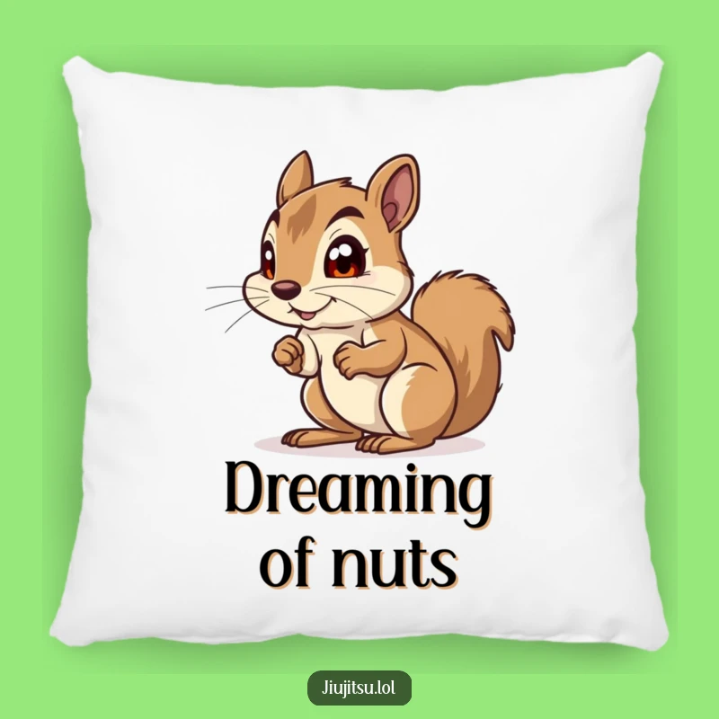 Funny Squirrel Anticipation Pillow: Cozy Critter Accent for Comical Gifts