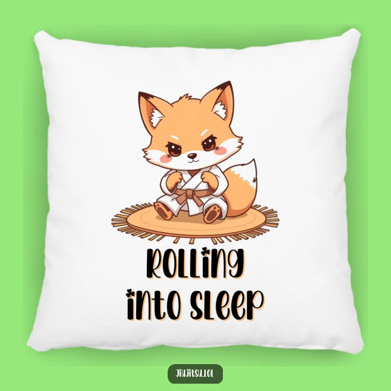 Funny Determined Fox Judo Pillow - Cozy Humorous Gift
