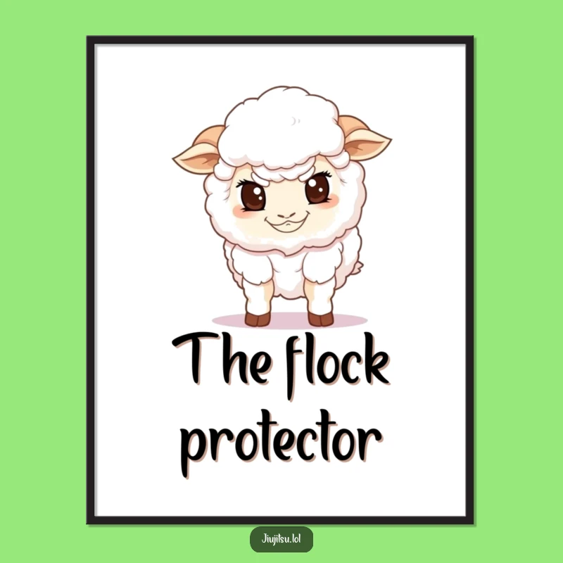 Funny Sheep Guard Digital Art - Instant Protective Download