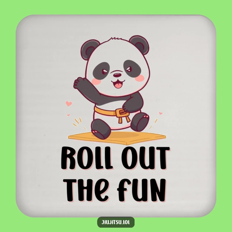 Funny Panda Belt Coasters - Protect Surfaces with Fighting Flair