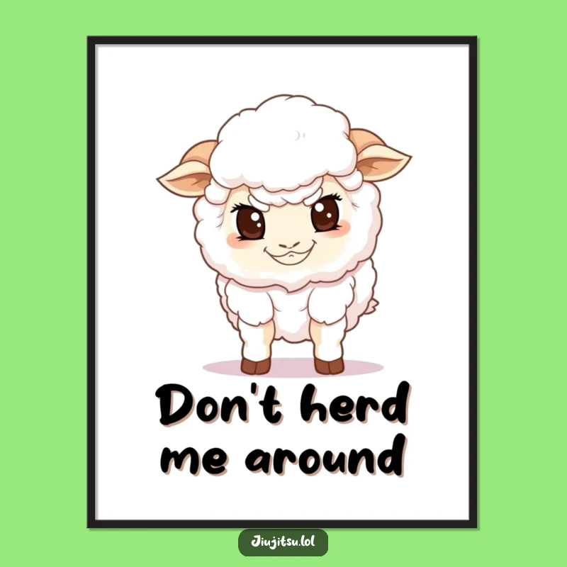 Amusing Funny Sheep Guard Poster - Whimsical Wall Art
