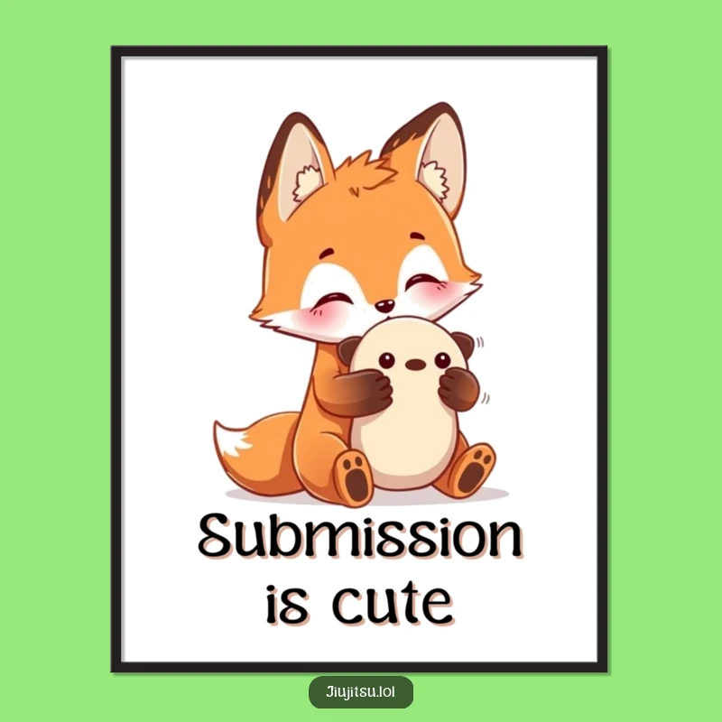 Clever Funny Fox Submission Poster - Whimsical Art for Playful Spaces