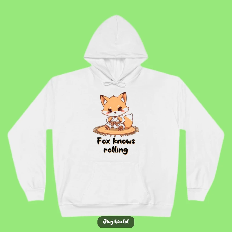 Cozy Funny Determined Fox Judo Hoodie - Warm Humorous Gift