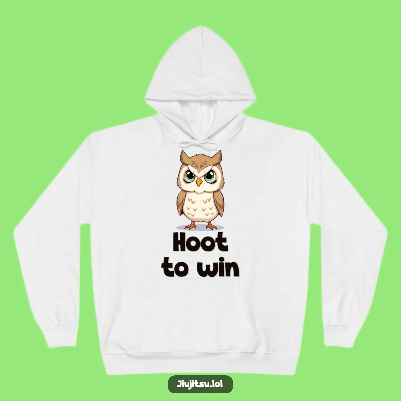 Funny Owl Takedown Hoodie: Cozy Warrior, Perfect Warm Martial Arts Gift!