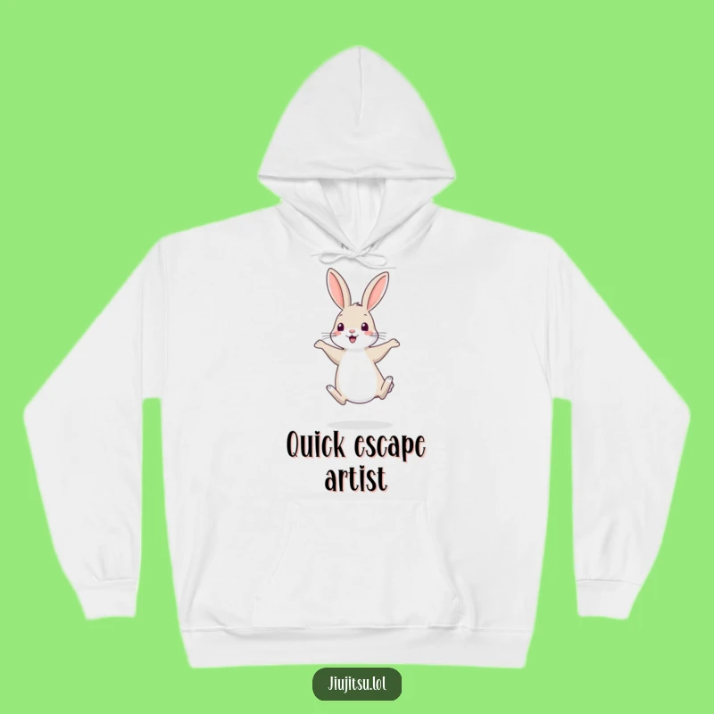 Funny Shy Rabbit Retreat Hoodie: Cozy Animal Sweatshirt for Comical Gifts