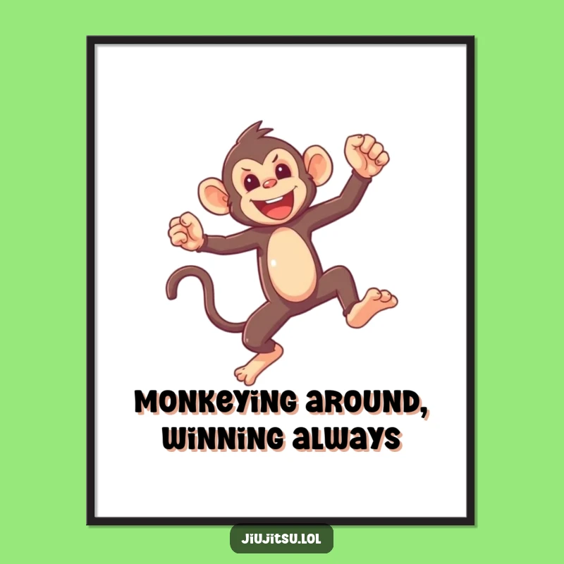 Free Printable Monkey Wall Art: Funny Sparring Decor Downloadable Gift for Room