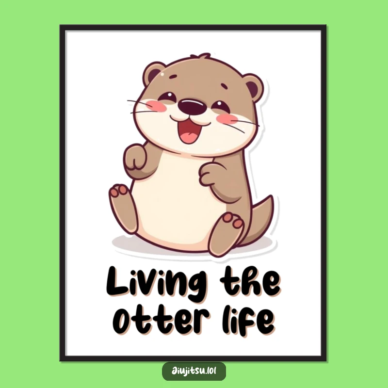 Free Printable Otter Wall Art: Joyful Rolling Creature Decor, Playful Downloadable Art