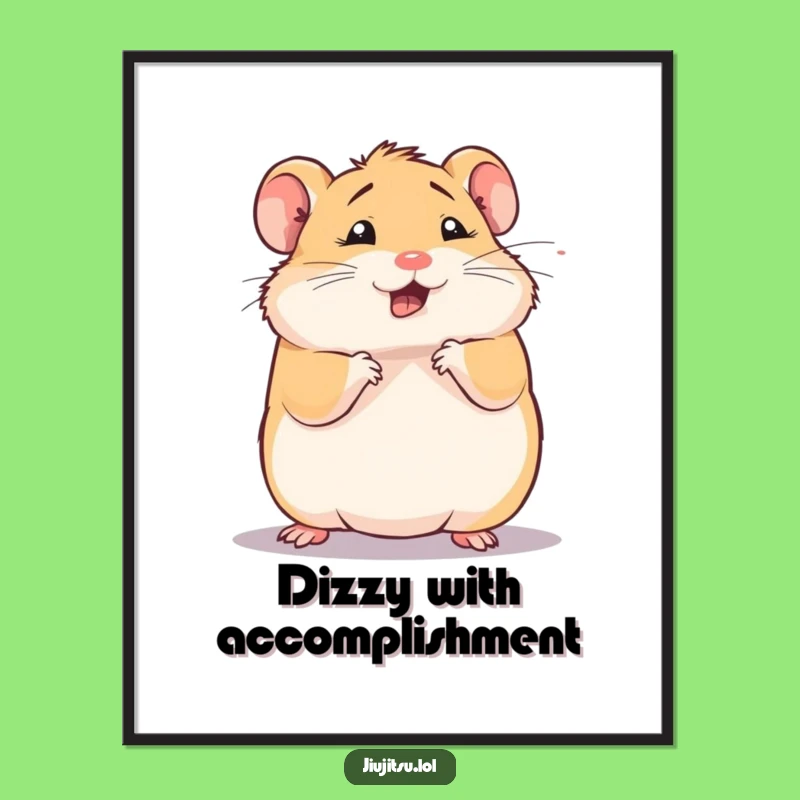 Funny Free Printable Hamster Wall Art: Comical Dizzy Roll Animal Downloadable Decor