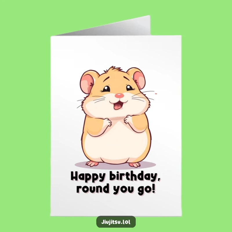 Free Printable Hamster Birthday Card: Dizzy Roll for a Hilarious Downloadable Gift