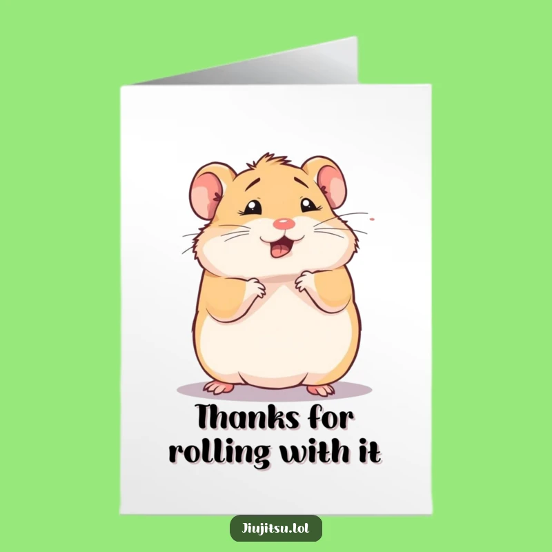 Free Printable Hamster Thank You Card: Dizzy Gratitude with Funny Downloadable Art