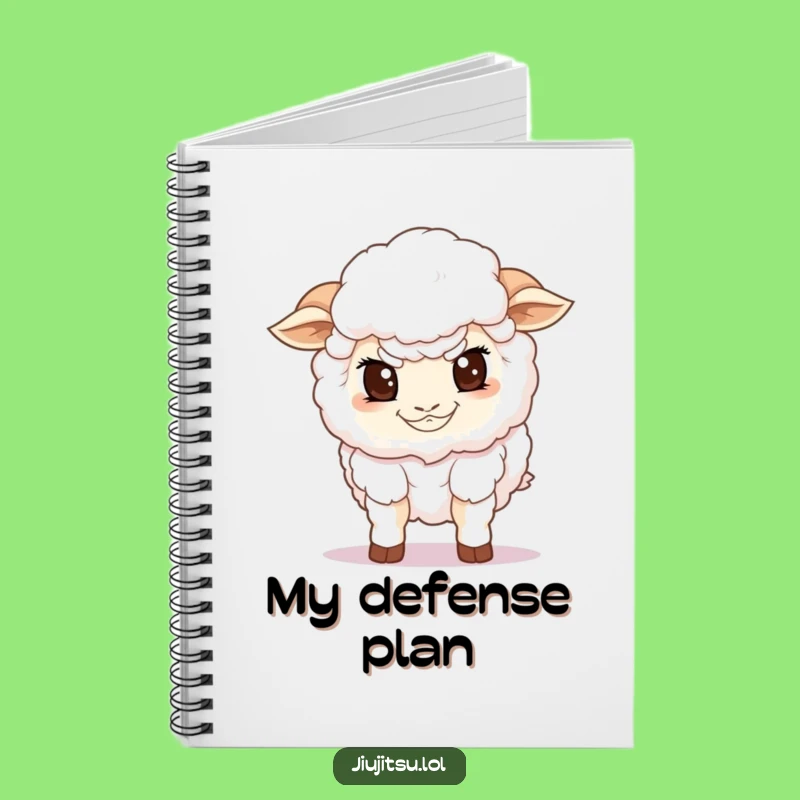 Determined Funny Sheep Guard Notebook - Jot Down Guarded Thoughts