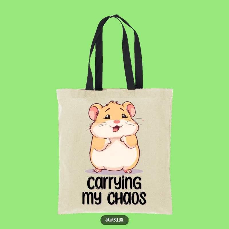 Funny Hamster Chaos Tote Bag: Carry Your Essentials (and Laughs!) with Flair!