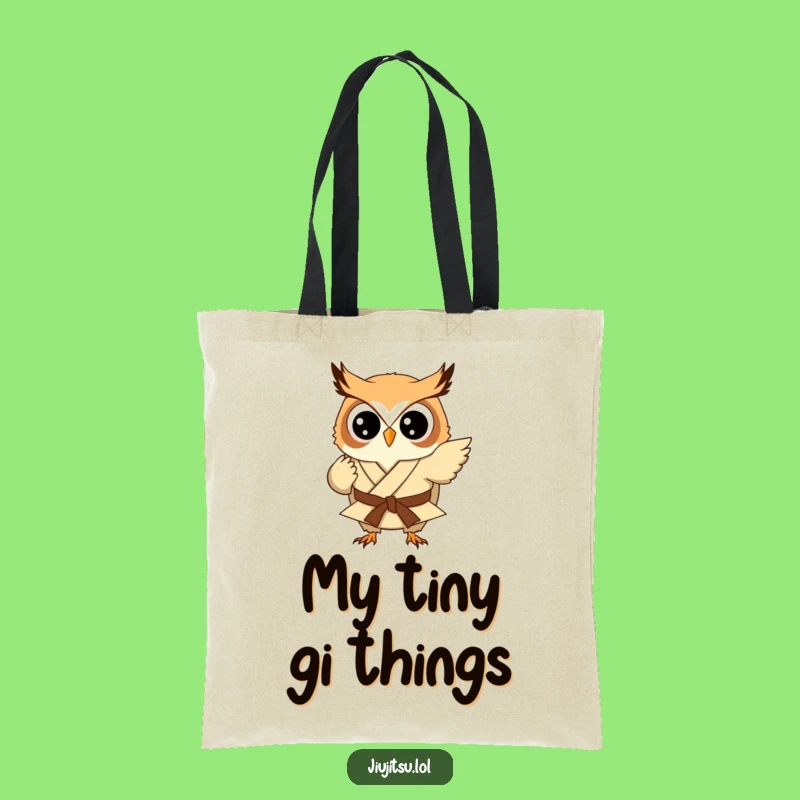 Funny Owl Judo Sweep Tote Bag - Humorous Martial Arts Accessory Gift