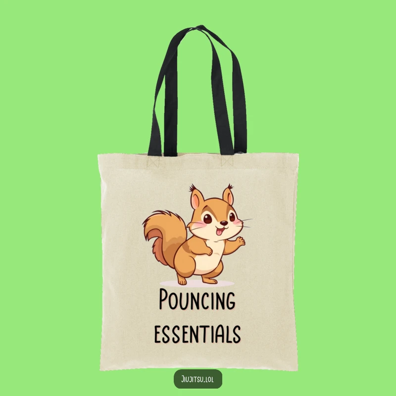 Funny Energetic Squirrel Judo Tote Bag - Humorous Accessory Gift